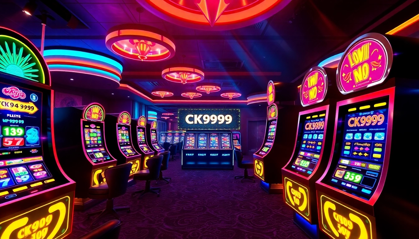 Engaging CK999 game scene featuring colorful slot machines and exciting gameplay visuals for online casino players.