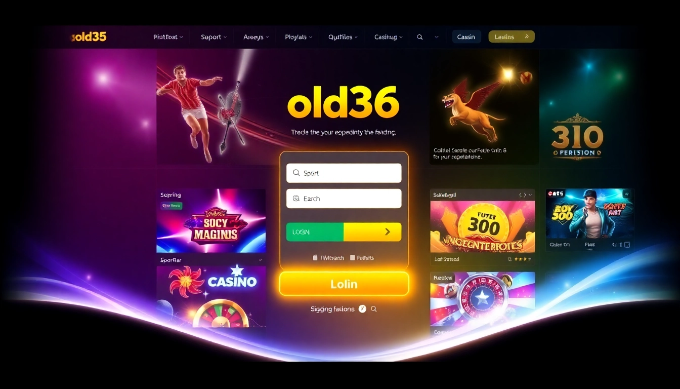 Gold365 ID login screen with secure access, colorful sports and casino graphics for seamless user experience.